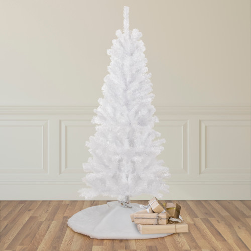 4.5' White Georgian Pine Artificial Pencil Christmas Tree, Unlit