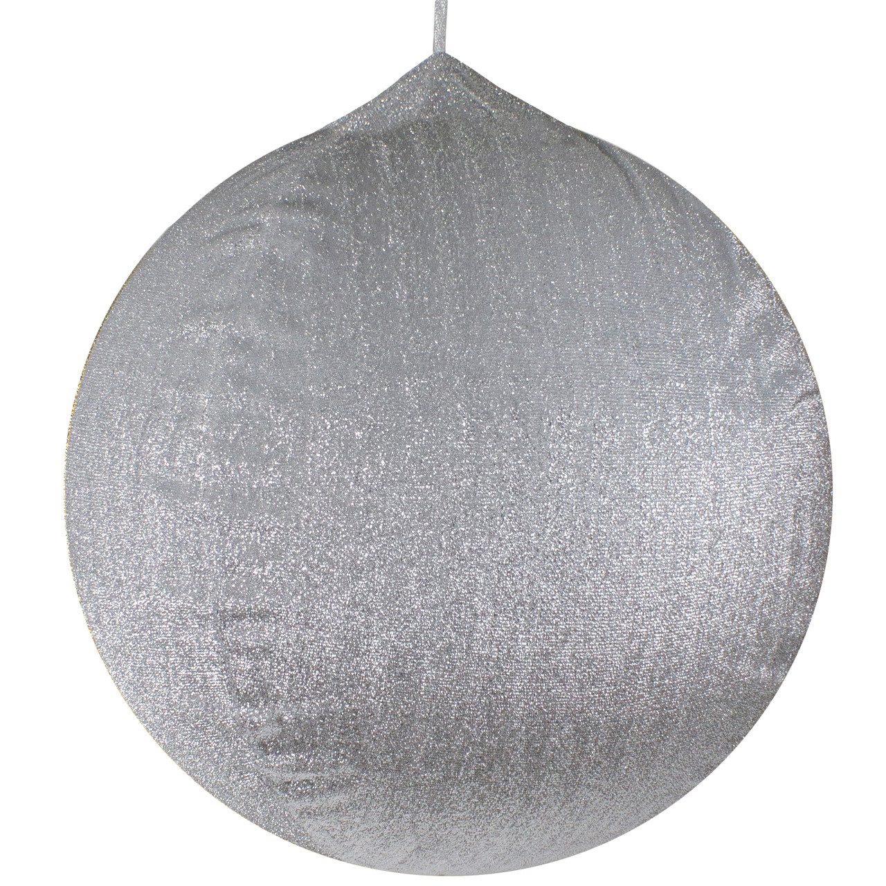 Tinsel Inflatable Christmas Ball Ornament Outdoor Commercial Decoration - 27.5" - Silver