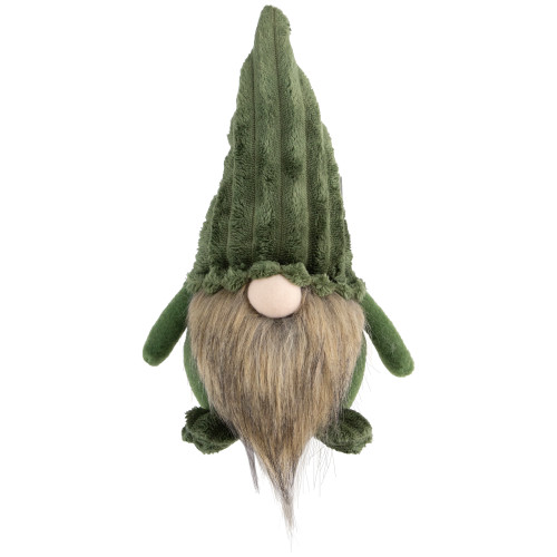 Plush Christmas Gnome Decoration - 12" - Green