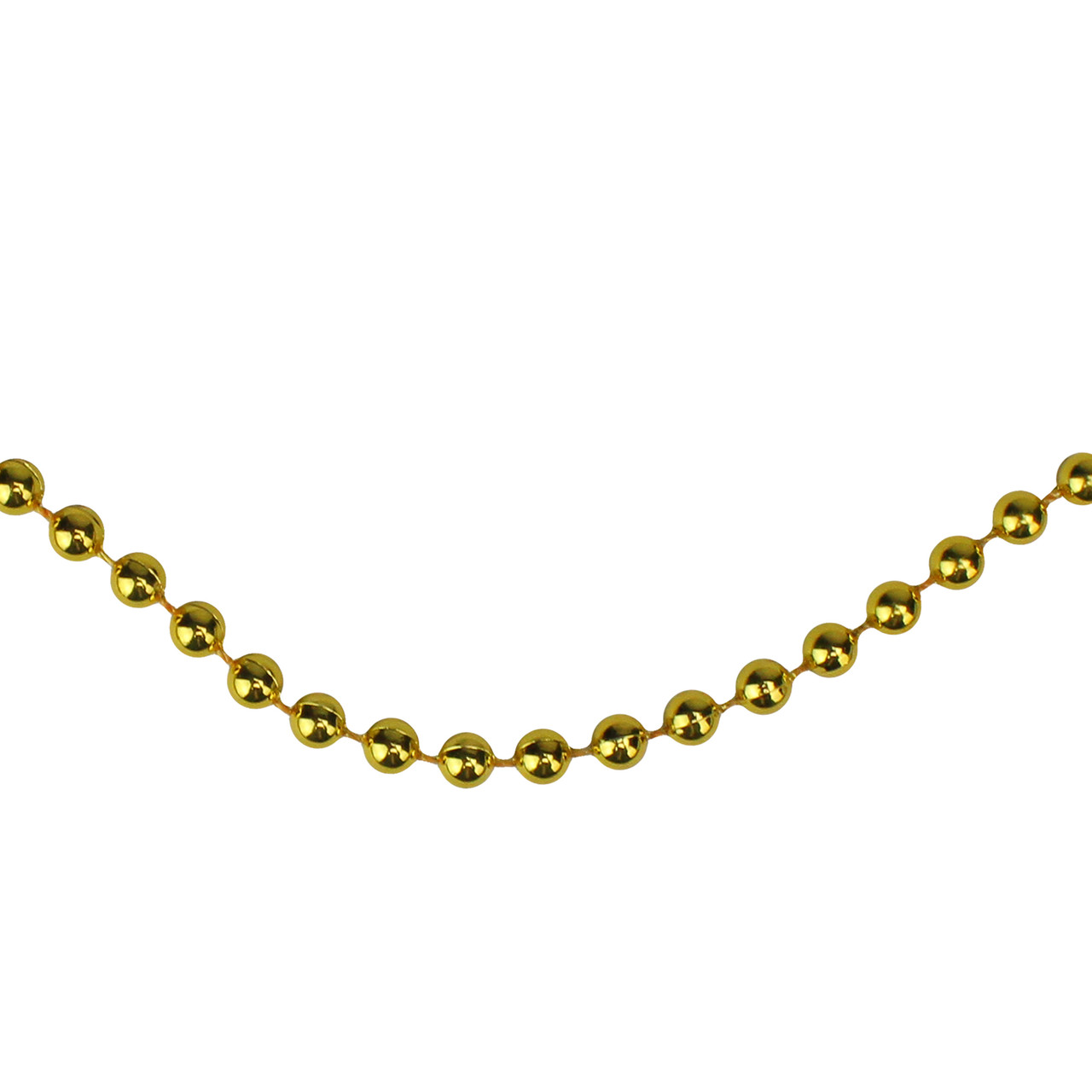 15' x 0.25" Shiny Celestial Gold Beaded Artificial Christmas Garland - Unlit