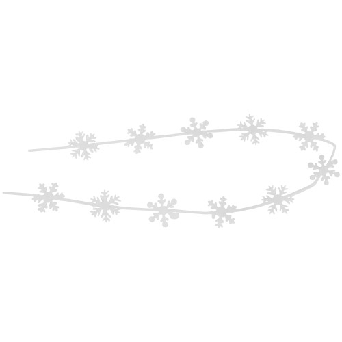 4' White Felt Winter Snowflake Garland