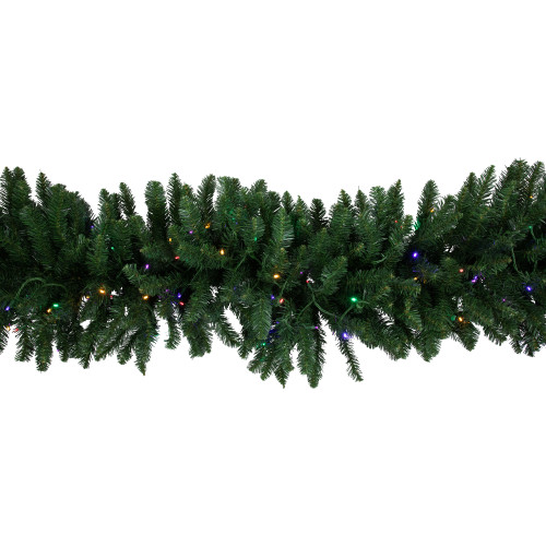 25' x 20" Pre-Lit Buffalo Fir Artificial Christmas Garland - Multi-Color LED Lights