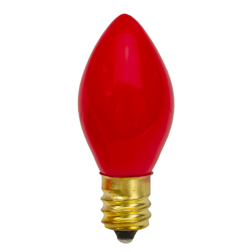 Set of 4 Red Opaque C7 Christmas Replacement Bulbs - 2"