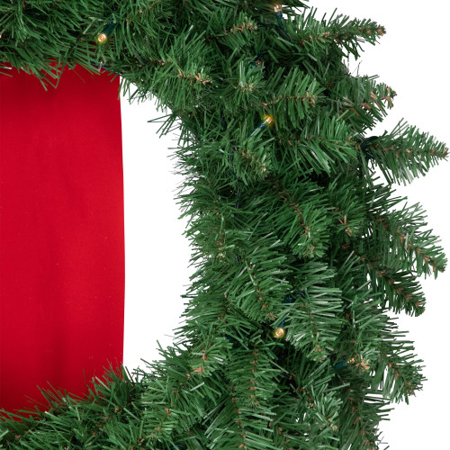 Pre-Lit Battery Operated Wreath Trio Christmas Decoration - 6.5' - Clear LED Lights