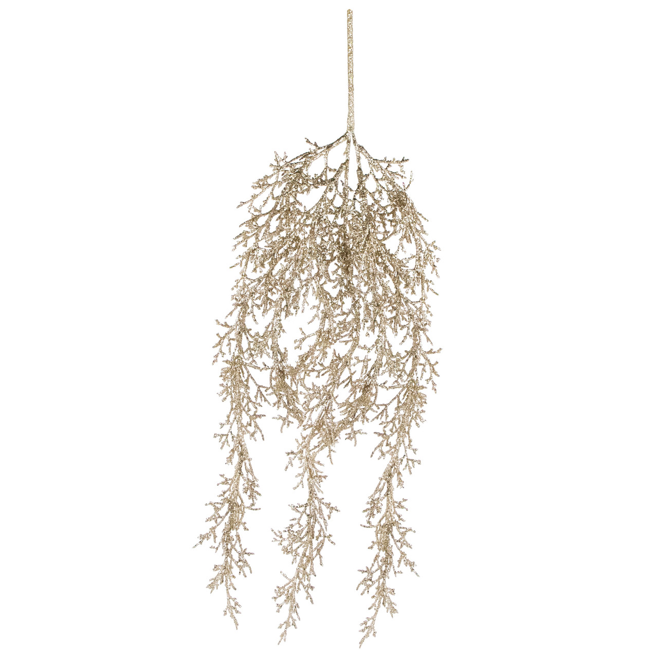 24" Golden Glittered Pine Christmas Spray