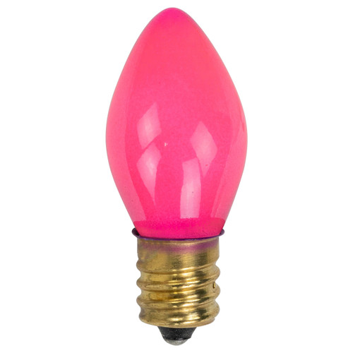 Opaque C7 Christmas Replacement Bulbs - Pink - Pack of 25