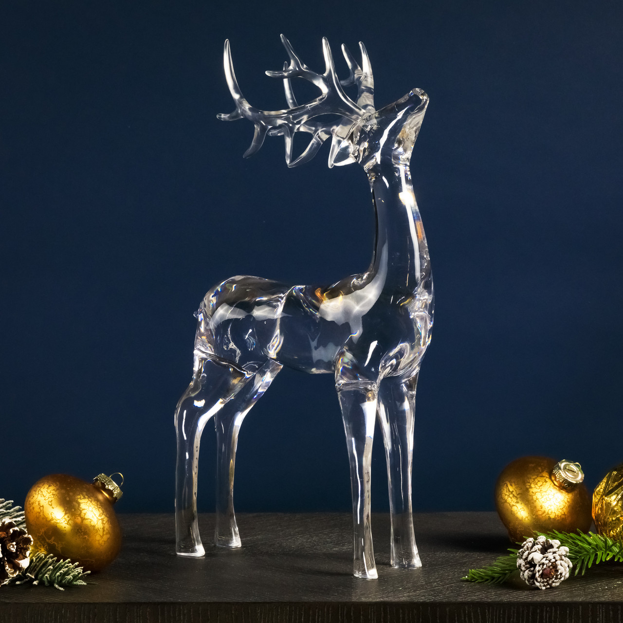 Standing Acrylic Deer Christmas Decoration - 15"