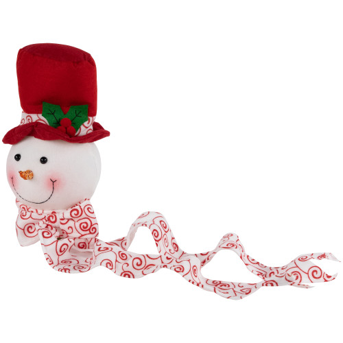 Plush Snowmen in Hats Christmas Ornaments - 12.5" - Set of 3