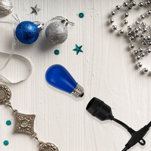 Pack of 25 Opaque LED S14 Blue Christmas Replacement Bulbs