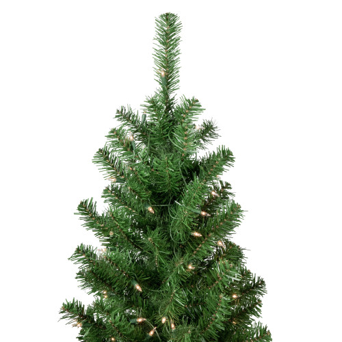 16' Pre-Lit Pendleton Spruce Slim Artificial Christmas Tree, Clear Lights