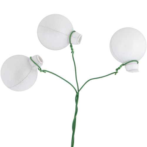 6.75" Shiny Red and White Shatterproof Ball Ornament Christmas Pick