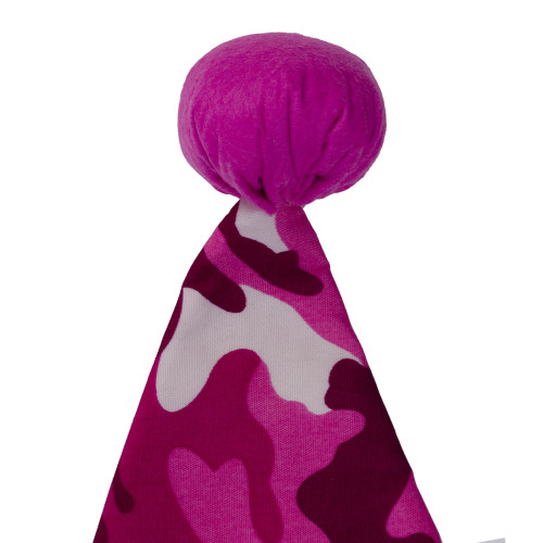 16" Pink and White Camouflage Christmas Santa Unisex Adult Hat Costume Accessory - One Size