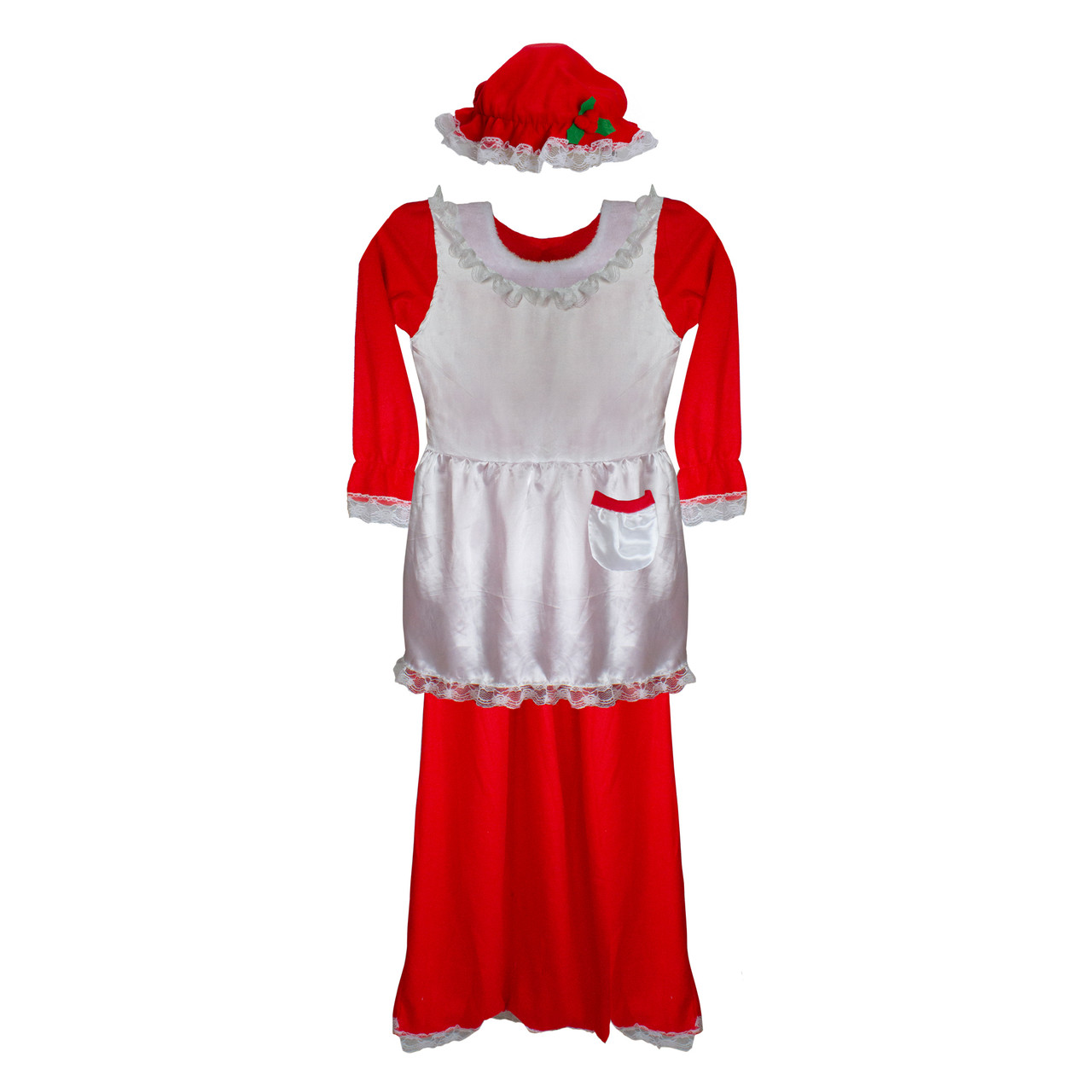 Red and White Women's Mrs. Claus Costume Set Size: Plus Size