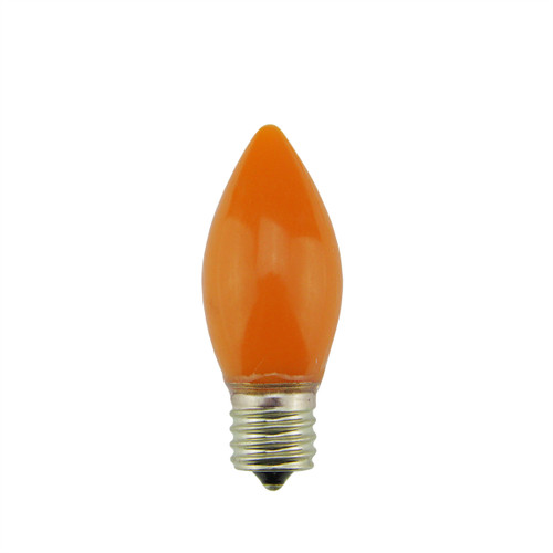 4ct Orange Opaque C9 LED Glass Christmas Replacement Bulbs