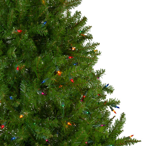 6.5' Pre-Lit Northern Pine Full Artificial Christmas Tree - Multi-Color Lights