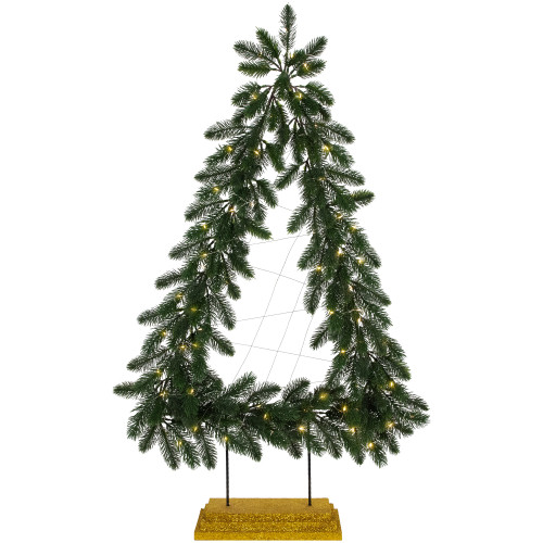 LED Lighted Pine Garland Christmas Tree Decoration - 3' - Warm White Lights