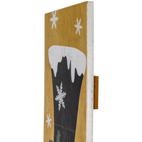 36" Snowman "Merry and Bright" Christmas Porch Board Sign Decoration