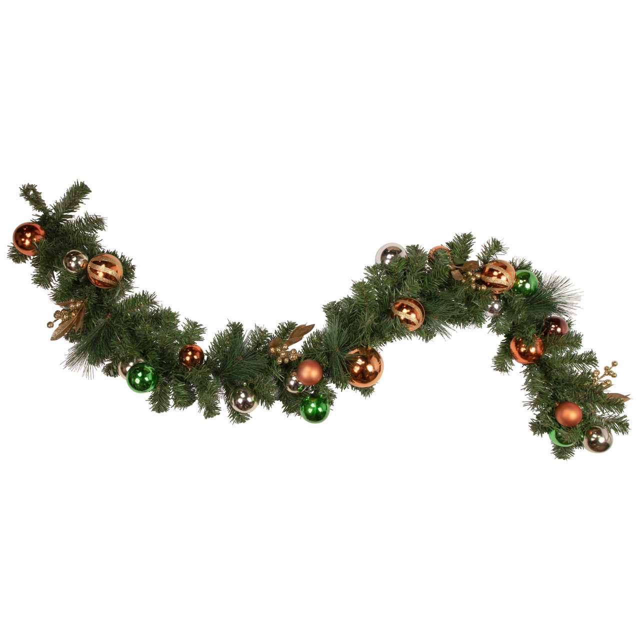 Mixed Artificial  Foliage with Ornaments Christmas Garland - 6' x 12'' - Unlit
