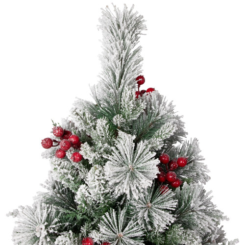 Real Touch?? Heavily Flocked Whittaker Spruce Full Artificial Christmas Tree - 5' -Unlit