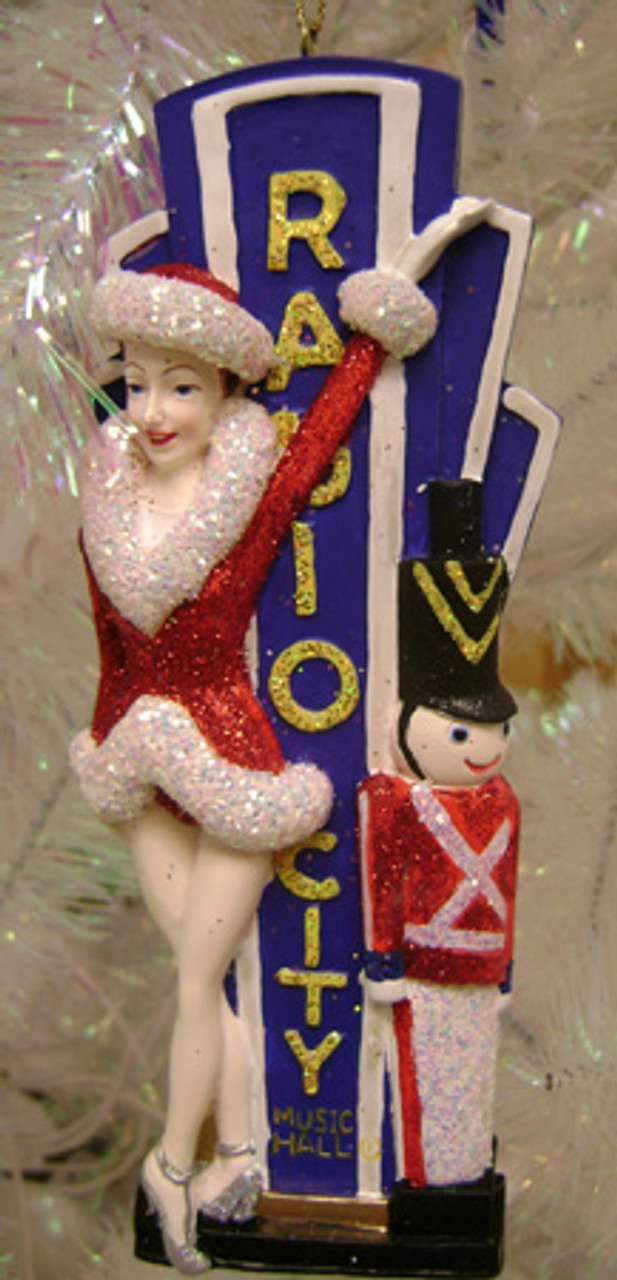 6" The Rockettes with Radio City Music Hall Marquee Christmas Ornament