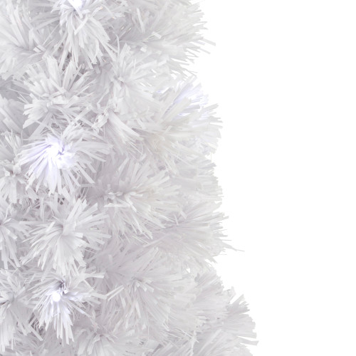 Pre-Lit Color Changing Fiber Optic Artificial Christmas Tree - 4' - White - Multicolor LED Lights