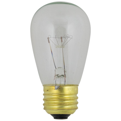 Pack of 25 Incandescent S14 Clear Christmas Replacement Bulbs