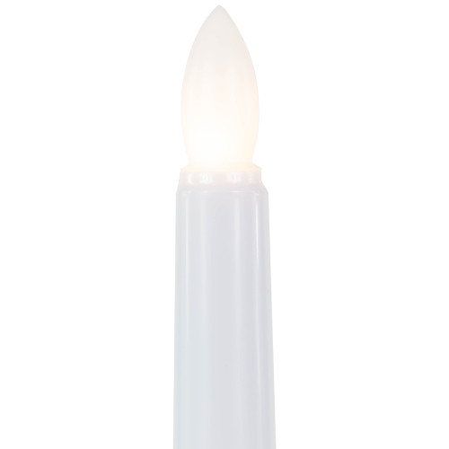 Christmas Candle Lamps with Remote and Timer - 10" - White - Set of 6