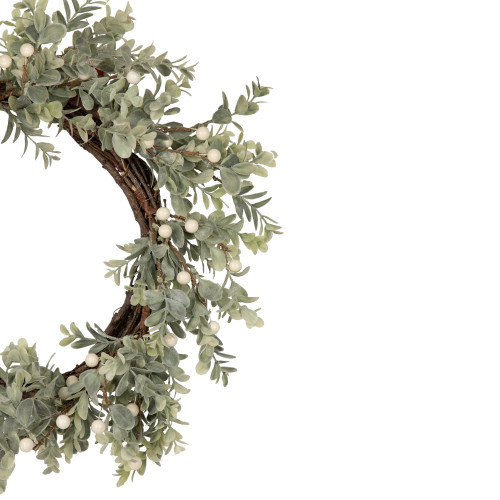 Real Touch?? Berry and Eucalyptus Christmas Wreath - 18" - Unlit