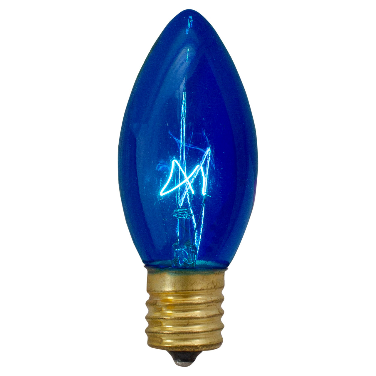 Pack of 4 Blue C9 Transparent Christmas Replacement Bulbs
