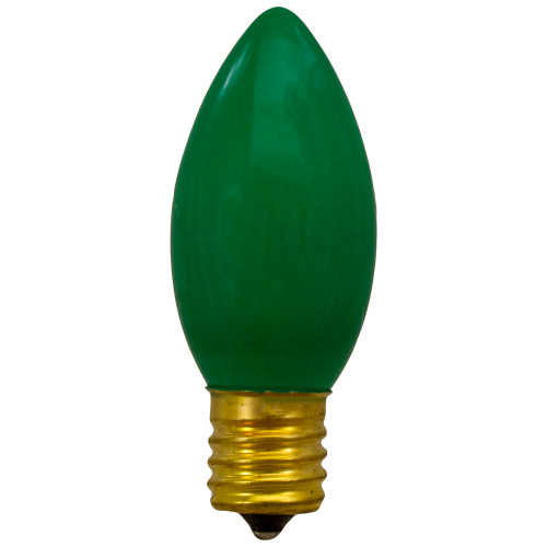 Pack of 4 Green C9 Opaque Christmas Replacement Bulbs