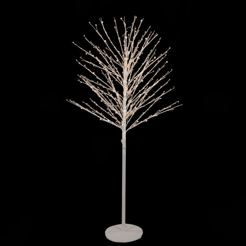5' White LED Lighted Christmas Twig Tree - Warm White Lights