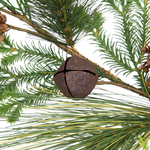 Real Touch?? Jingle Bells and Pinecones Artificial Christmas Garland - 5' x 10" - Unlit