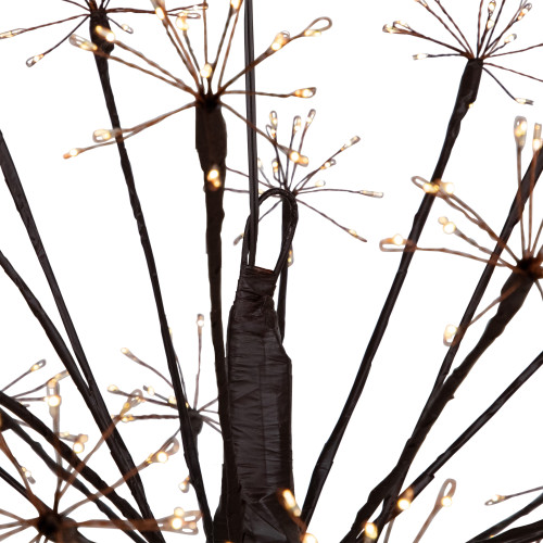 20" LED Lighted Brown Christmas Ball Decoration, Warm White Lights