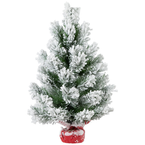 Flocked Angel Pine Artificial Mini Christmas Tree - 19" - Unlit