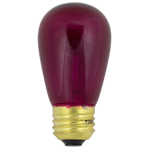 Pack of 25 Incandescent S14 Purple Christmas Replacement Bulbs