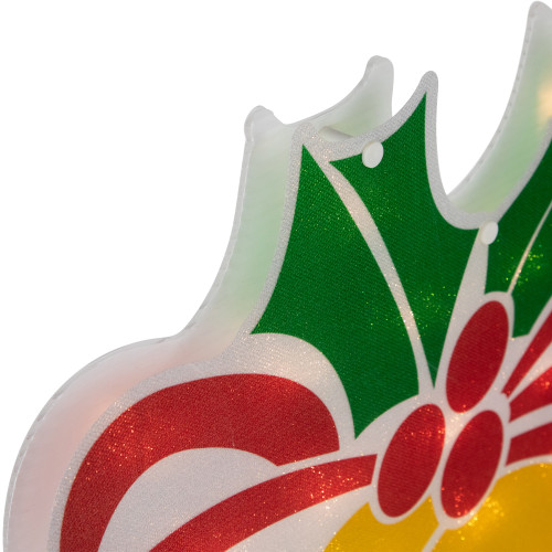 19" Lighted Christmas Bells Window Silhouette