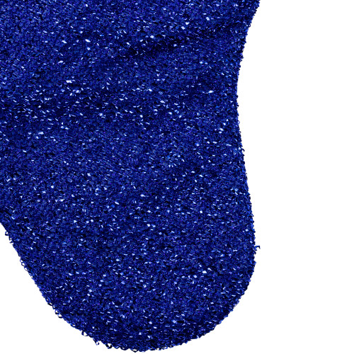 17" Blue and Silver Embroidered 'Diva' Christmas Stocking with Cuff