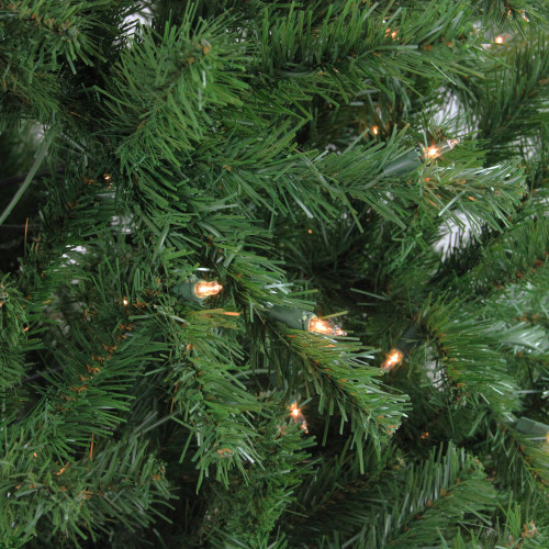 7.5' Pre-Lit Slim Waterton Spruce Artificial Christmas Tree - Clear Lights