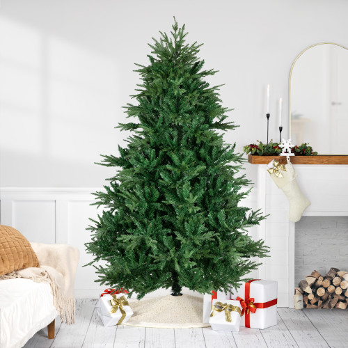 Real Touch?? Full Juniper Pine Artificial Christmas Tree - Unlit - 6.5'