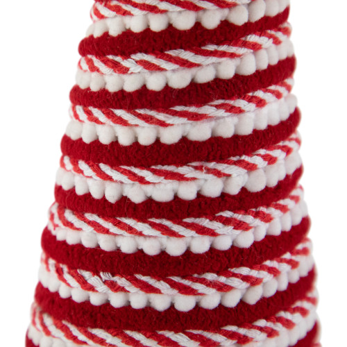 Candy Cane Swirled Christmas Cone Tree - 19.5" - White and Red