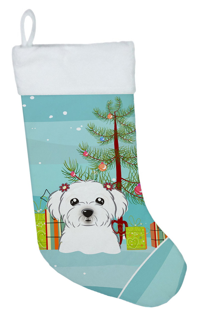 Christmas Tree and Maltese Christmas Stocking BB1580CS