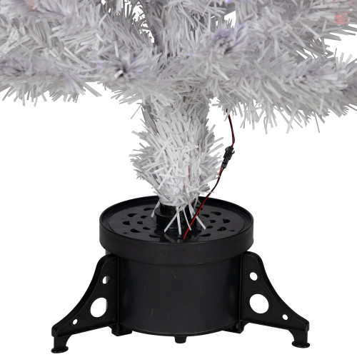 Pre-Lit Medium Iridescent Fiber Optic Artificial Christmas Tree - 4' - White - Blue LED Lights