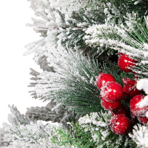 Real Touch?? Heavily Flocked Whittaker Spruce Full Artificial Christmas Tree - 5' -Unlit