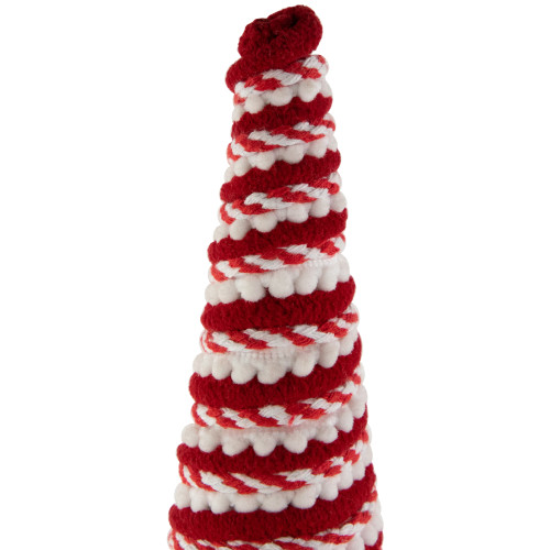 Candy Cane Swirled Christmas Cone Tree - 19.5" - White and Red