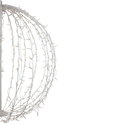 30" LED Lighted 3D Christmas Hanging Ball Decoration �C Warm White Lights