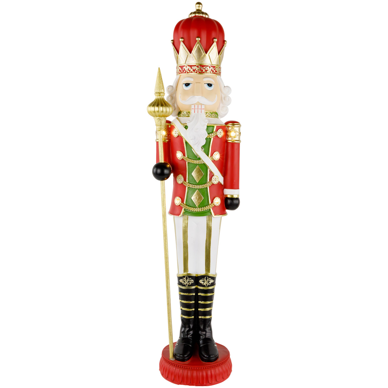 22" Red and Gold Christmas Nutcracker with Scepter