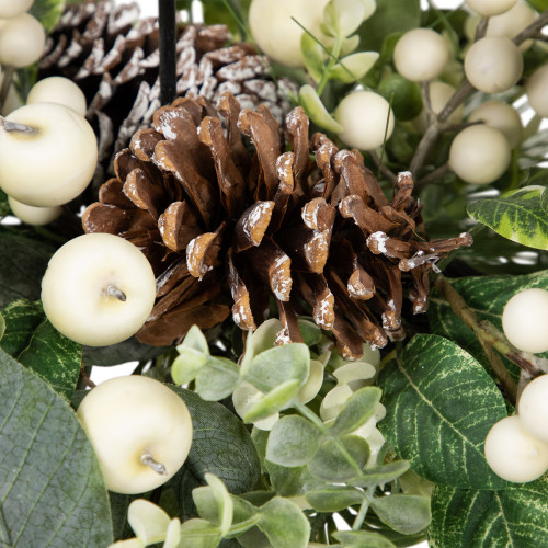 Berries and Eucalyptus Artificial Christmas Candle Holder - 42"