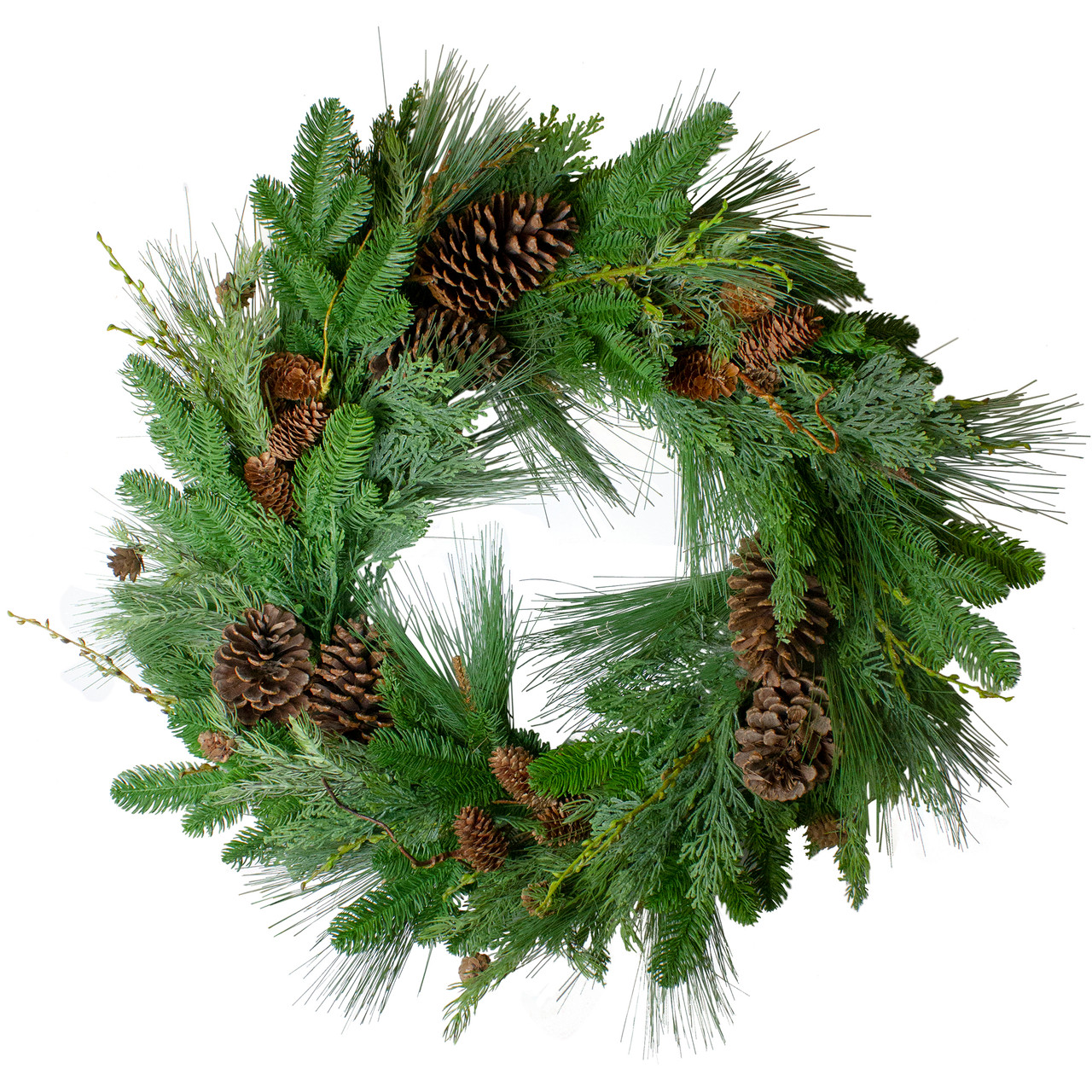 Pine Cone and Cedar Artificial Christmas Wreath - 32-Inch, Unlit