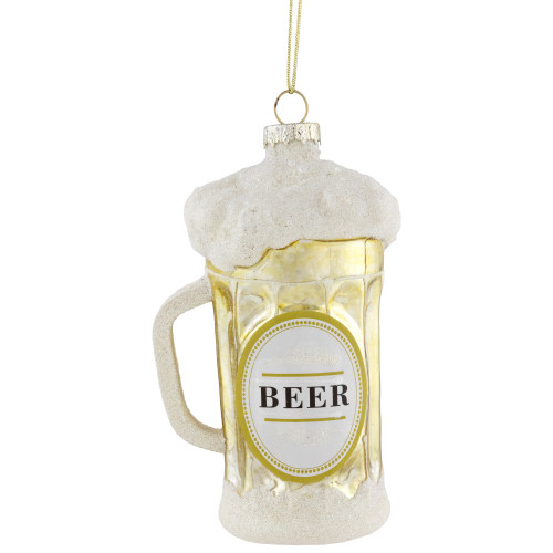 4.5" Frosty Beer Mug Glass Christmas Ornament