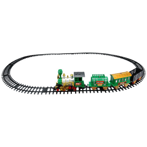20-Piece Lighted and Animated Classic Christmas Train Set with Sound